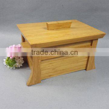 Vintage Chinese style bamboo human urn for ashes