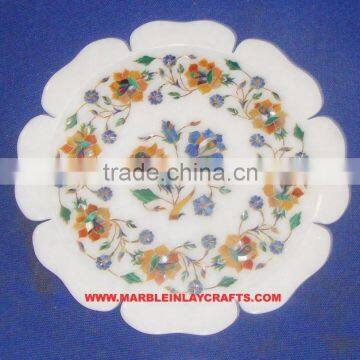 Beautiful Shape Marble Inlay Plate