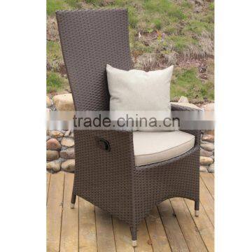 Adjustable Rattan Chair With High Back And Cushion photo-5