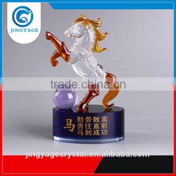 Jingyage custom made crystal animal design crystal horse popular souvenir gift