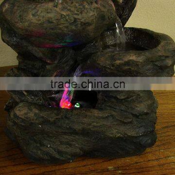 Staggered Rock Falls Tabletop Fountain With LED Lights photo-2