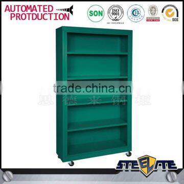 Modern Furniture 5 Shelves Office Metal Bookcases On Wheels photo-5