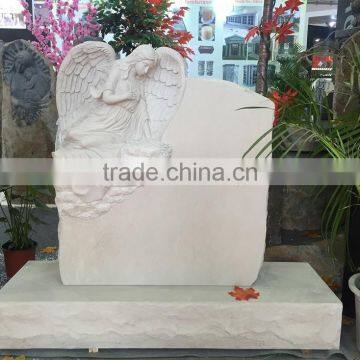 Xiamen stone fair new products Ocean beige angel headstone