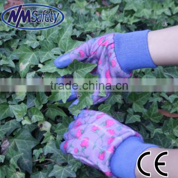 NMSAFETY eco friendly women's coated garden safe gloves