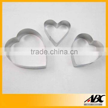 Attractive Style All Stainless Steel Heart Shape Cookie Cutter