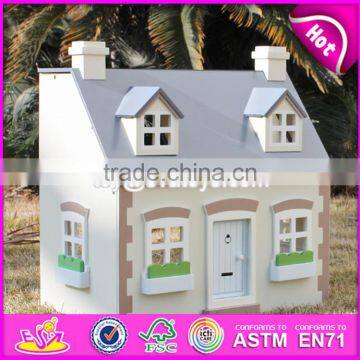2017 New Design Children Solid Wood Victorian Dolls House W06A236 photo-4