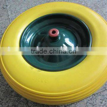 3.50-8 wheelbarrow and hand trolley PU foam flat wheel