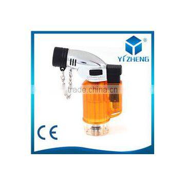 Windproof Jet Flame Butane Cigarette Torch Lighter With Transparent Gas Window YZ-689