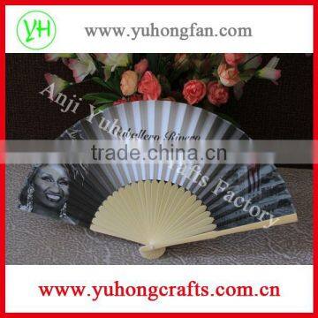 Customized Japanese Style Folding Paper Fan With Advertising Logo photo-2