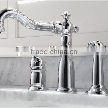 Dual Handle Roman Tub Filler Faucet Less Valve and Diverter photo-6