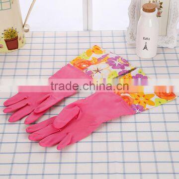 L00033 Rubber Gloves Scrubber/ House/kitchen /cleaning Room With Velvet photo-2
