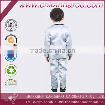 Formal Polyester Boys Kids White Dress Suit photo-5