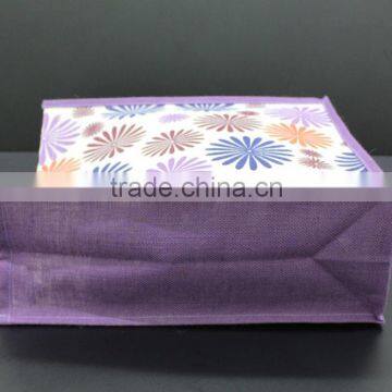 Jute Shopping Bag With Wooden Cane Handle photo-2