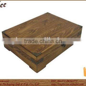 Natural Classical Wooden Tea Box With 16 Compartments