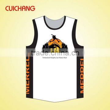 custom sublimated running singlet