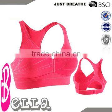 Rose striped printing internal body fitness clothes for women