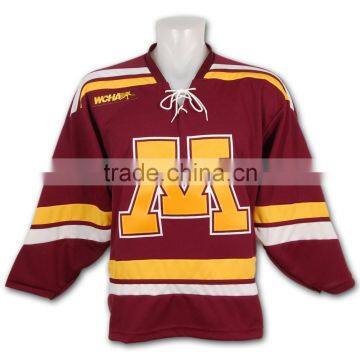 Sublimated NHL hockey uniforms gym active polyester hockey jerseys customise Ice Hockey shirts tops