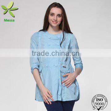 Factory supply Fashion design ladys chiffon blouses womens hot sex images waiste for pregnant women