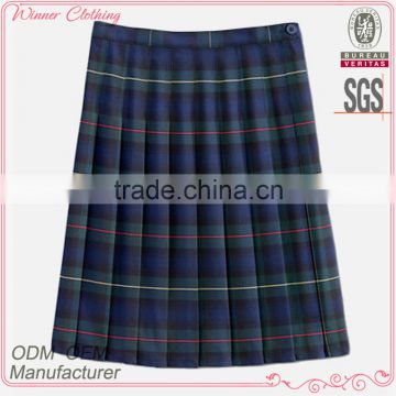 Top fashion garment girls trendy school uniforms plaid skirts