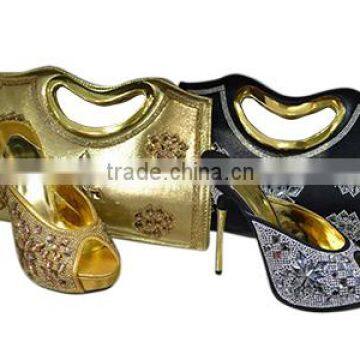 2015 Wholesale High Heel African Shoes And Bags Dress Shoes And Matching Bags MG0011