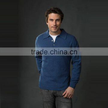 Premium 100% Cashmere Men's Polo Neck Pullover