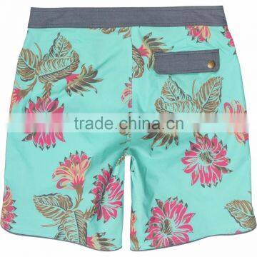 Boardwalk Mens Loose Board Short With Liner Allover Floral Print Classic Appeal Swimming Trunk Custom Beachwear Blended Fabric photo-3