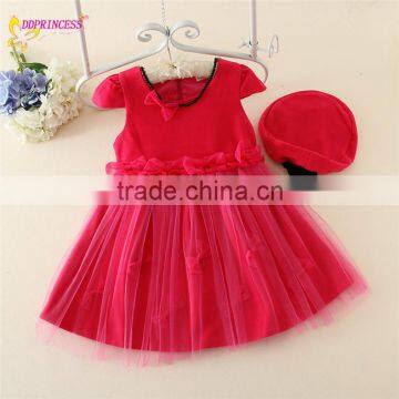 Autumn winter girls frock design good quality woolen party dress for kids girls beautiful clothing