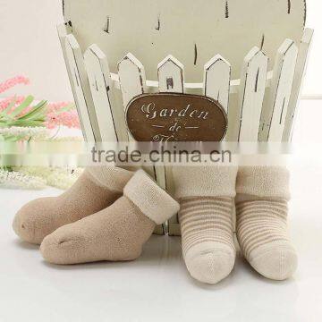 Wholesale korean style organic cotton baby socks high quality thick warm baby winter socks