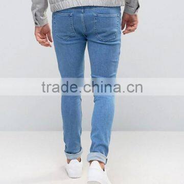 2016 Mens Classic Jeans Light Blue Skinny Jeans Wholesale photo-2