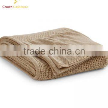 100% Kids Cashmere Knitted Wholesale Baby Throw Blankets