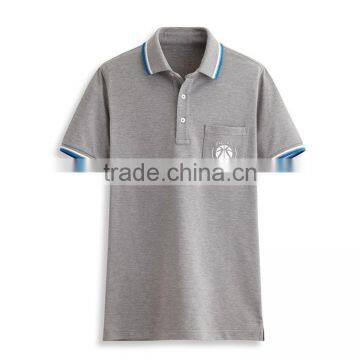 High Quality Pocket Design Custom Collar Combination Free Sample Cotton Golf Polo Shirt photo-5
