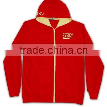 Lastest Product Best Price Plain Red Comfortable Custom Made Lined Hoodie photo-4