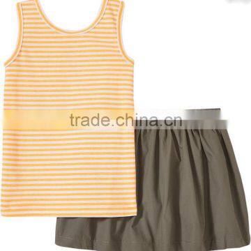 Custom Stripes Children Clothes Wholesale t Shirt/shorts Sets photo-2