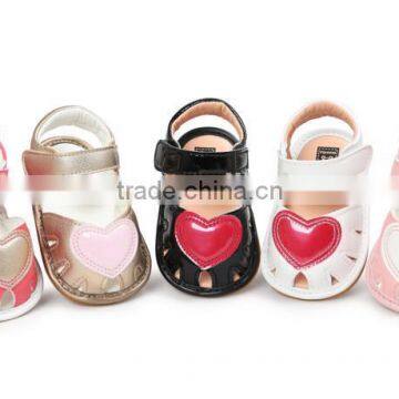 Heart Design Leather Baby Shoes, Leather Sandals for Baby photo-3