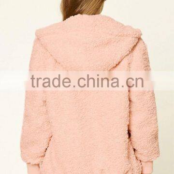 Guangzhou Shandao OEM High Quality Design Winter Women Long Sleeve Pink Shearling Real Mink Fur Coat photo-4