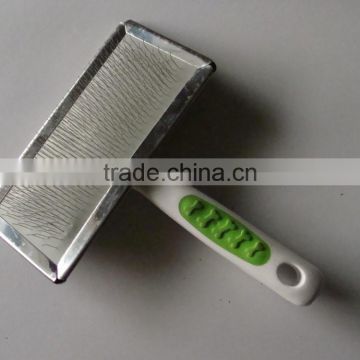 Iron pin cleaning pet brush