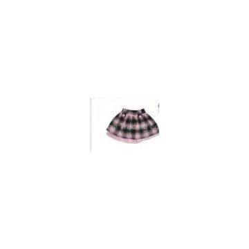Personalized Pink and Black Check Cotton Polyester Half Dress For Baby Girl Dress Coats