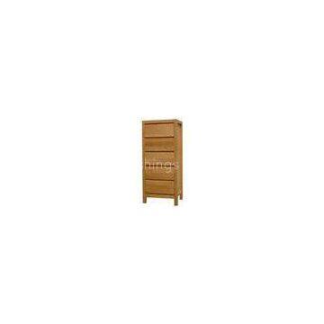 Eco Friendly 5 Drawer Narrow Ash Wood Cabinet For Living Room