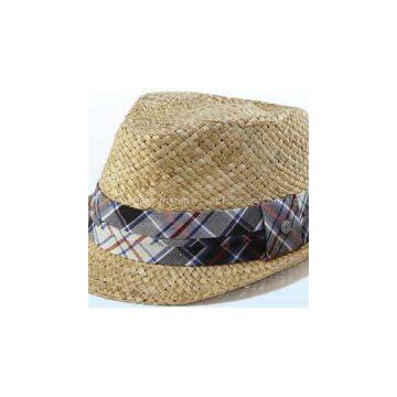 Custom Made Straw Fedora Hat