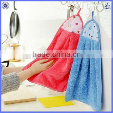 coral fleece decorative hand towels/kitchen hand towels with ties