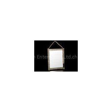 Vertical Medium Wall Wooden Framed Mirrors In Washed Dark Gray Finishing
