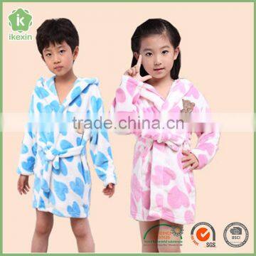 Kids Plush Printing Home Bathrobe