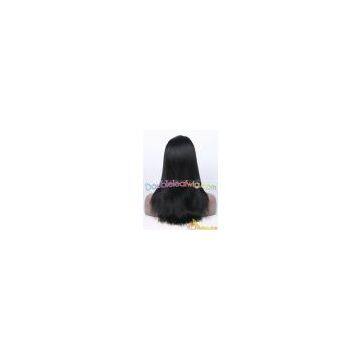 16inch 1# Yaki Indian Remy Human Hair Full Lace Wig in Stock photo-3