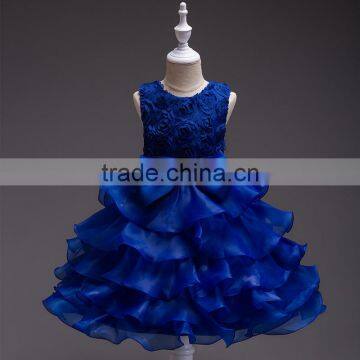 Kids Girl Princess Wear Frock Design Flower Pattern Ruffles Cupcake Pageant Dresses