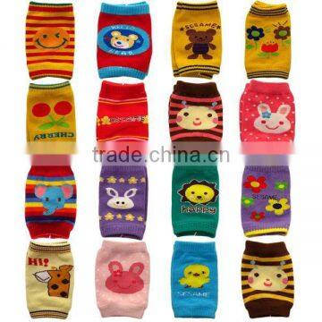 mixed design knitted cotton baby leg warmer