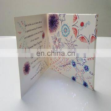 Factory wholesale handmade decorate supplies customized printing greeting card with led light