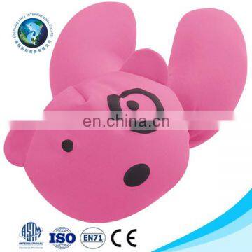 Microbeads Spandex Reversible U Shape Neck Pillow Case Fashion Cartoon Soft Plush Pink Dog Toy 2 in 1 Travel Neck Rest Pillow photo-2