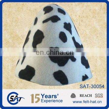 Wool Felt Hat Body, Printing cow pattern