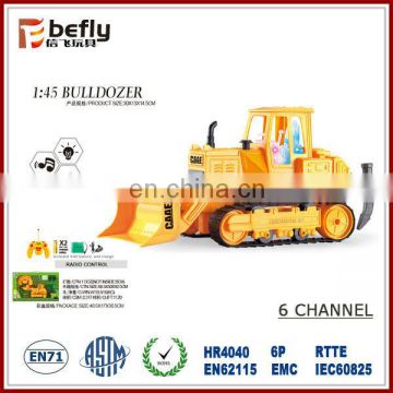 Children 6-CH construction toy r c bulldozer