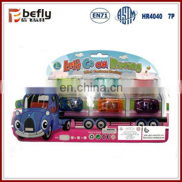 Cute pull back vehicle set toy